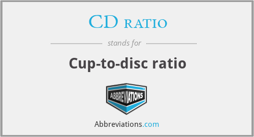 CD ratio - Cup-to-disc ratio